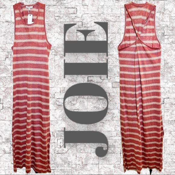 NWT JOIE Brellen 100% Linen Twist Back Midi Dress, Size XS - Picture 2 of 11